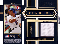 2004 Playoff Honors #T29 Juan Gonzalez Jersey