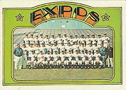 1972 Topps #582 Expos Team Card Front