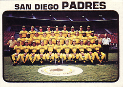 1973 Topps #316 Padres Team Card Front