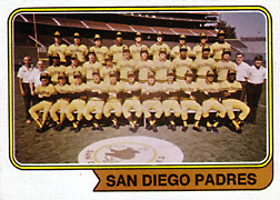 1974 Topps #226 Padres Team Card Front