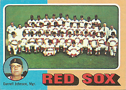 1975 Topps #172 Red Sox Team Card Front