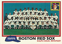 1981 Topps Red Sox Team Card #662 Front