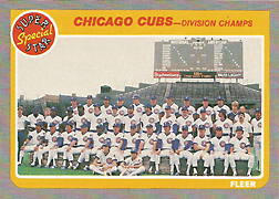 1985 Fleer #642 Super Star Special Chicago Cubs Front
