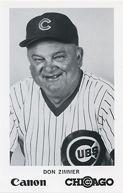 1988 Cubs Canon Don Zimmer #25 Front (Blank Back)