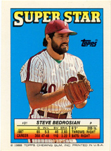 1988 Topps Stickers #16 / Bedrosian #31 Back